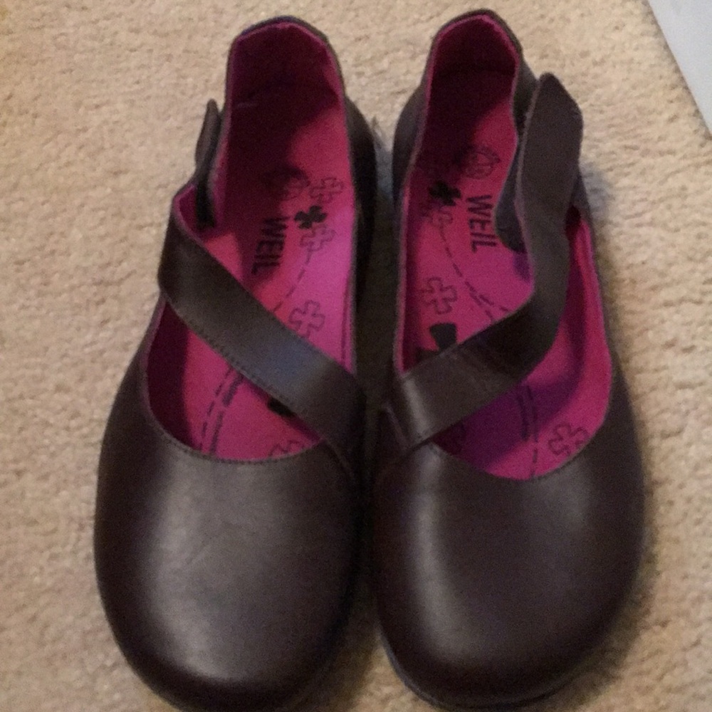 Dr. Weil Brown Leather Shoes Size 9W